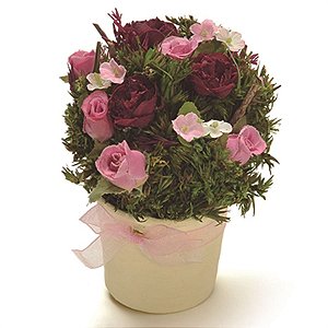 Bouquet - Vaso Red com Botões de Rosa Rosa - Vermelho - Pacote com 12 un