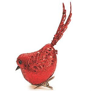 Pássaros - Glitter Vermelho - JG com 6 un