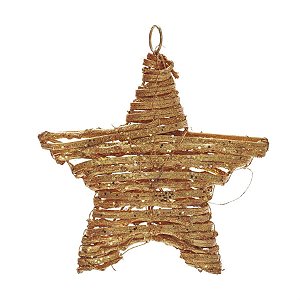 Estrela Glitter Ouro 20cm