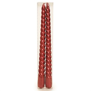 Velas em Kit - Espirais Vermelho (24cm) 02 Un