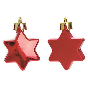 Estrelas Hexagonais Vermelho