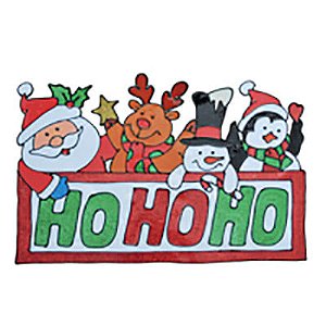 Adesivos Decorativos - Placa Hohoho Vermelho e Verde - 5 un