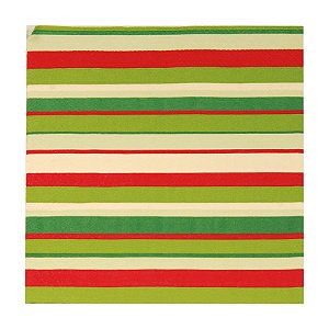 Guardanapo de Natal Verde Bandeira e Vermelho 32,5X32,5cm (Guardanapo de Natal s) com 20 Folhas
