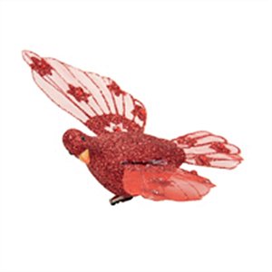 Pássaro com Glitter Vermelho - 3 Un