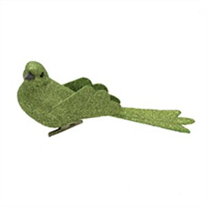 Pássaro com Glitter Verde Claro - 3 Un