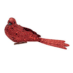 Pássaros - com Glitter e Lantejoula Vermelho - JG com 3 un