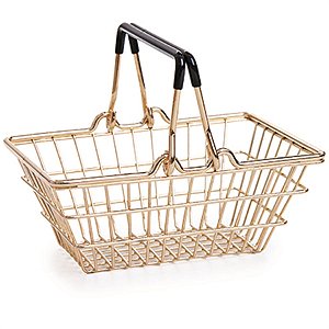 Mini Carrinhos / Cesta Supermercado Pt - Pct com 6 Un