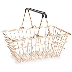 Mini Carrinhos / Cesta Supermercado Pt - Pct com 6 Un