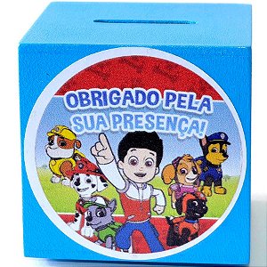 Cofre Porta-moedas em MDF Patrulha Canina