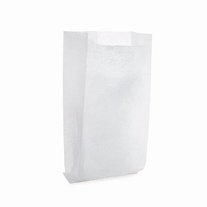 Saquinho para Pipoca Hot Dog Liso Branco Grande 14x8x4 - 50 Un
