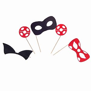 kit Acessórios Plaquinha Miraculous Ladybug - 05 Un