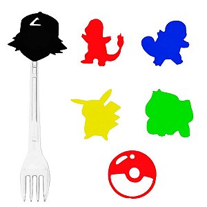 Garfo para Sobremesa com Aplique Pokémon - 06 Un