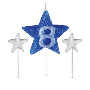 Vela Star Azul nº 8 - 03 Un