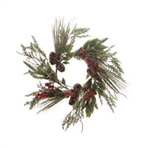 Guirlanda de Natal com Cereja Vermelho e Verde
