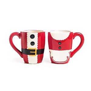 Caneca Papai e Mamãe Noel Vermelho e Branca (Mug Mania)  - 4 Unidades