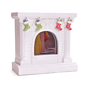 Lareira Decorativa Branca 220V