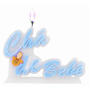 Vela Alchester - Chá de Bebê Azul