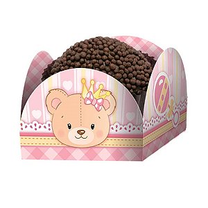 Porta-forminha Baby Ursinha Menina - 50 Un
