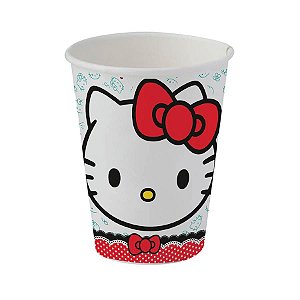 Festa Hello Kitty - Copo de Papel Hello Kitty Poá - 08 Un
