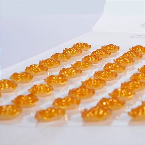 Cartela Mini Rosa Adesiva 12mm - Ouro