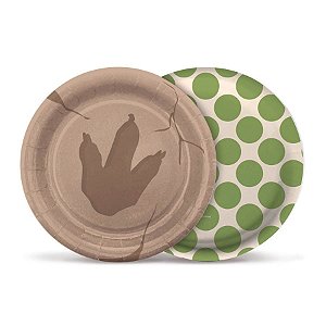 Festa Dinossauros - Prato Redondo 18cm 08 Un