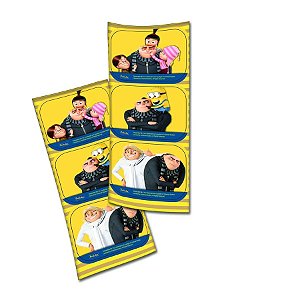Festa Minions - Adesivo Retangular Meu Malvado Favorito 3 04 cartelas