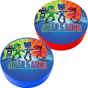 Festa PJ Masks - Latinha Plástica 5x1 PERSONALIZADO PJ Masks - 44 Un