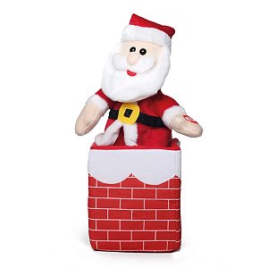 Papai Noel na Chaminé Vermelho