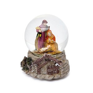 Globo Sagrada Família Marfim e Marrom (Globinhos de Água)