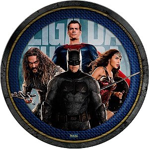 Festa Liga da Justiça - Prato Descartável Liga da Justiça o Filme - 08 Un