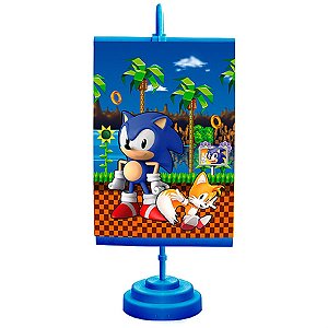 Festa Sonic - Enfeite de Mesa Banner Especial Sonic