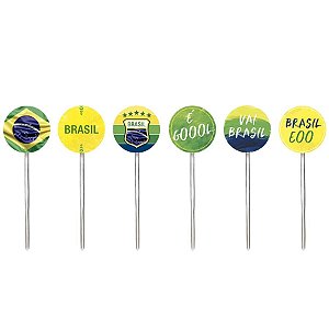 Brasil - Pick Decorativo 12 Un