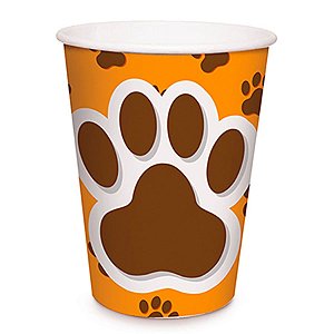 Festa Cachorrinhos - Copo de Papel 240ml Patinhas 08 Un