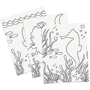 Festa Sereia - Folhas para Colorir (16x23,5cm) - 8 Un