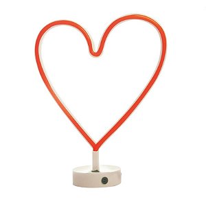 Silhueta de Led Coração Vermelho 29x10x30,5