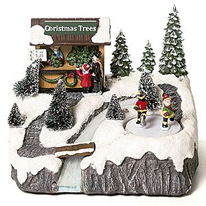 Cenários com Movimento - Montanha com Riacho - Com Som e Luz