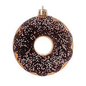 Enfeite para Pendurar Donut Marrom - 3 Un