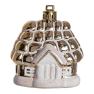 Enfeite para Pendurar - Casa Ouro (Enfeites) - 3 Peças