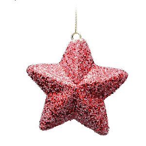 Enfeite para Pendurar - Estrela Vermelho - 6 Un