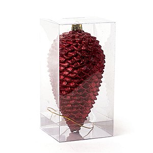 Enfeites para Pendurar - Pinha (17x9cm) Vermelho