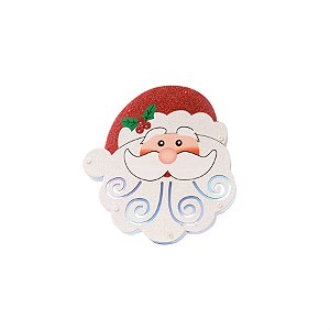 Rosto Noel Luminoso 2 AA Branco e Vermelho