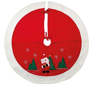 Saia Noel e Pinheiro Vermelho 90 cm (Saias e Acessórios)