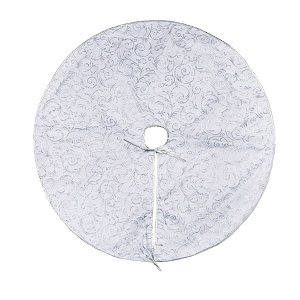 Saia Arabesco Branco e Prata 120 cm (Saias e Acessórios)