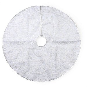 Saia com Folhas Branca 70 cm