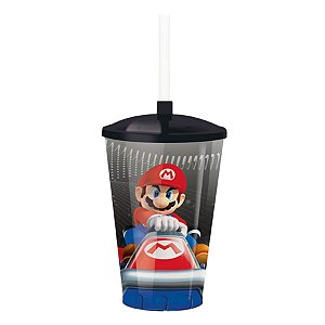 Festa Mario Kart - Copo Plástico com Tampa 500 ml