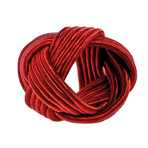 Argola Nó Vermelho (Porta - Guardanapos) - 4 Peças