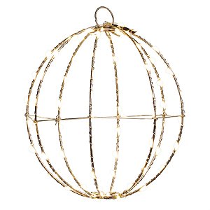 Iluminação de Natal - Bola com 96 Leds Bivolt Clara 20cm