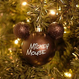 Natal Disney - Bola Assinatura Mickey e Minnie 8cm - 4 Un