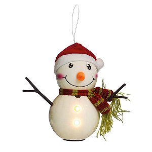 Boneco de Neve Gorro para Pendurar Branca