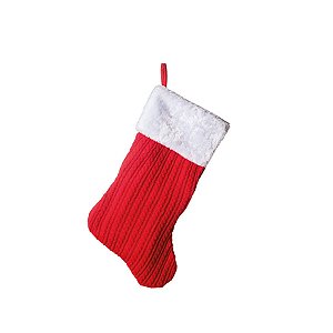 Bota Felpuda com Listras Vermelho